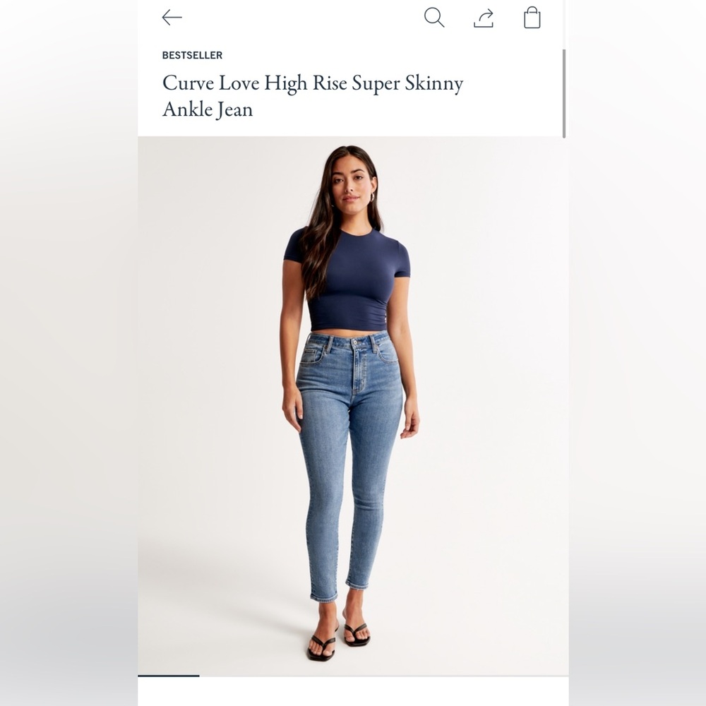 Abercrombie & Fitch Curve Love High Rise Super Skinny Ankle Jean